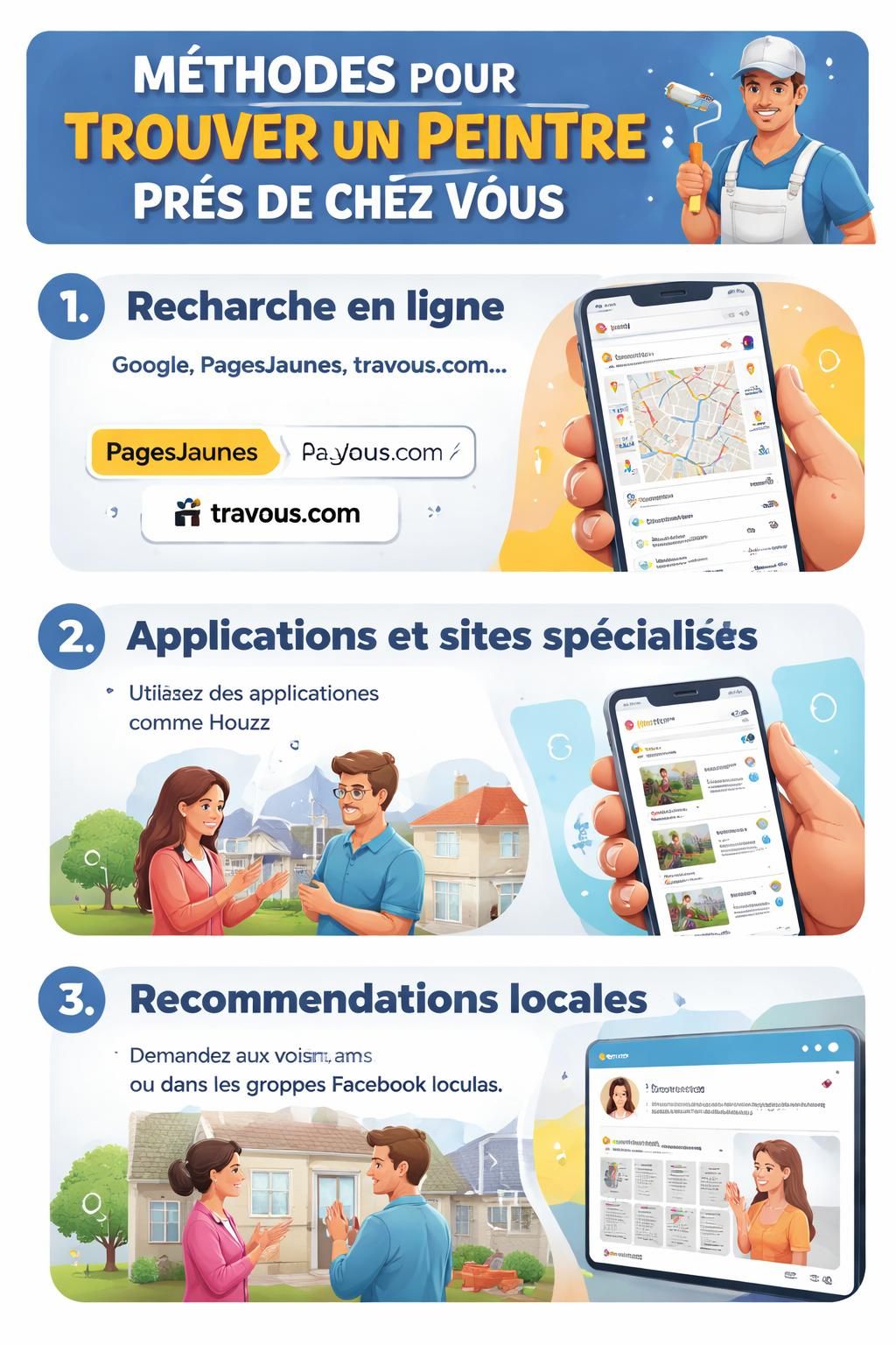 apprenez à localiser facilement un peintre résidentiel ou commercial qualifié près de chez vous grâce à nos conseils pratiques et astuces efficaces.